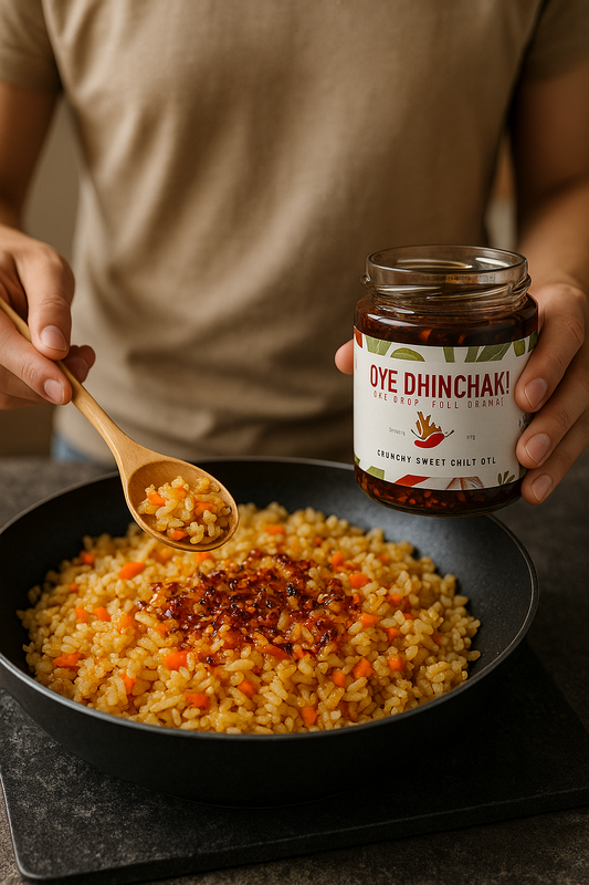 Spicy Garlic Fried Rice with Oye Dhinchak!