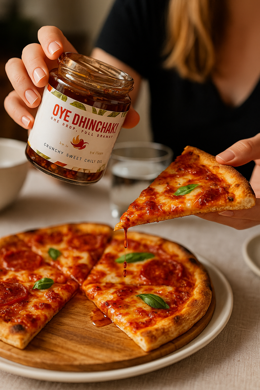 Fiery Chili Oil Pizza with Oye Dhinchak!